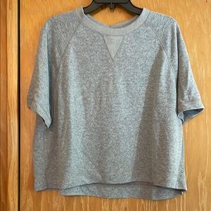 Prana Gray Relaxed Sweatshirt with Crew Neck